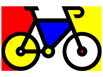 Mondrian Bike bike illustration mondrian ui design