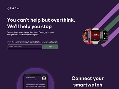 landing page for overthinking app app design figma portfolio ui ui design ux