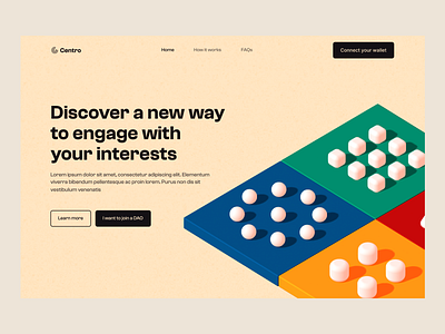DAO explorer hero section design figma hero section ui ui design ux