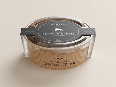 Organic Clotted Cream Pakeging brand identity branding clotted cream design graphic design il label design vector