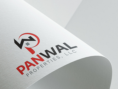 PanWal properties llc logo creative logo design home investment logo llc logo logo design panwal logo design properties logo real estate logo unique logo