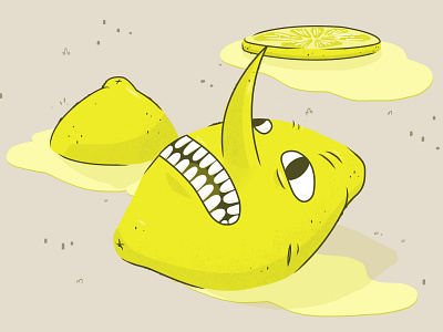Lemon Demise adventure time cartoon digital fan art illustration lemon lemongrab photoshop slice sour