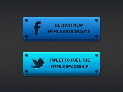 Space Buttons buttons facebook space twitter