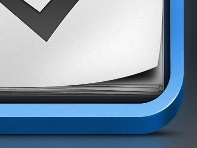 Things Icon app black blue checkbox clean cool crisp glow icon page curl shadow things white