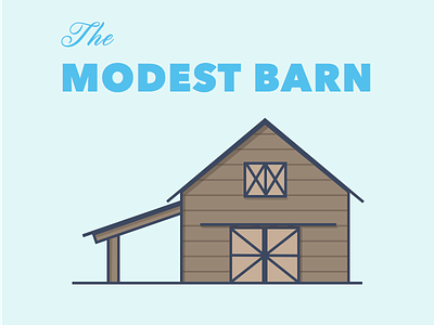 The Modest Barn barn building farm illustration line art rustic skyline