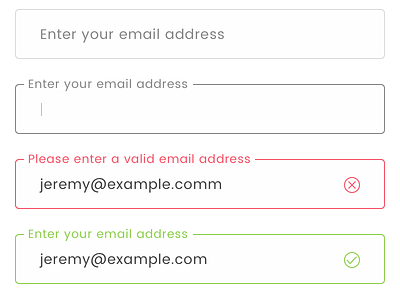 Form Components components email failure form label text success valid validation