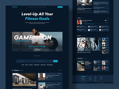 Fitness Content Platform fitness modern uidesign uxdesign website