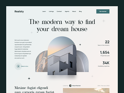 Real Estate Listing Platform houses modern property real estate ui uidesign ux uxdesign web design website
