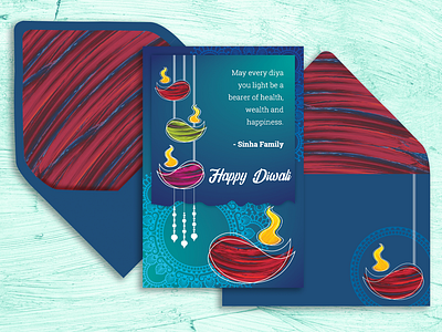 Diwali Greeting Card with Envelope
