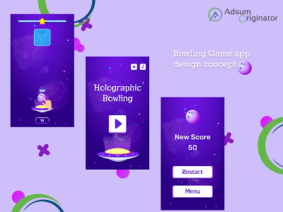 Bowling game app design adsum adsum originator adsumoriginator app app concept app interface application application ui bowling ball bowling game concept design game app game design originator ui ux design uiux