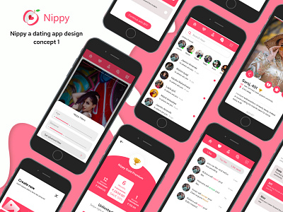 nippy a dating app design concept 2 adsum adsumoriginator app concept app interface app ui app ui ux application application design originator uiux
