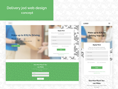 DELIVERY JOB WEB DESIGN CONCEPT