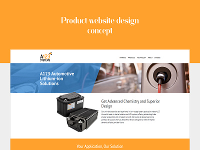 PRODUCT WEBSITE DESIGN CONCEPT