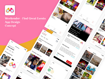 Events booking app design concept