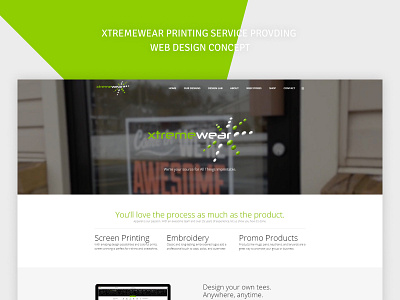 XTREMEWEAR PRINTING WEBSITE DESIGN CONECPT adsum adsumoriginator branding concept design originator ui ui interface uiux user experience design user interface design web interface webdesign website builder website concept wordpress