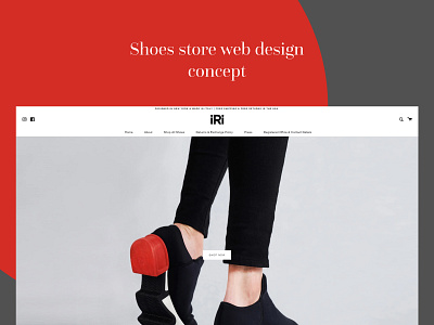 SHOES STORE WEBSITE DESIGN CONCEPT adsum adsumoriginator concept illustration landing page originator ui uiux user experience design user experience ux user interface design web web design web ui web ui interface website concept wordpress