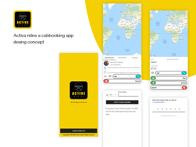 CAB BOOKING APP DESIGN CONCEPT