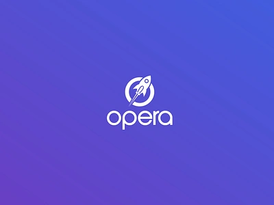 Opera app branding corporate creative galaxy icon logo minimal minimalist modern rocket space spaceman spaceship spacex unique