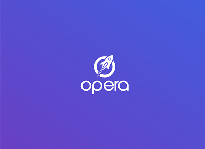 Opera app branding corporate creative galaxy icon logo minimal minimalist modern rocket space spaceman spaceship spacex unique