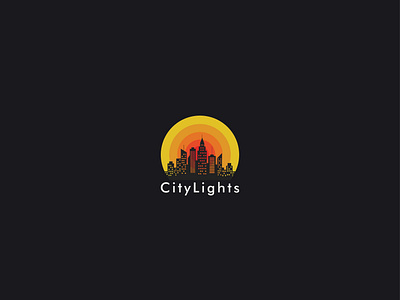 Citylights- Real estate illustration logo design