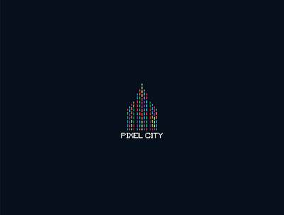 Pixel city- Minimal Real estate logo brand identity branding business creative design graphic design home logo minimal minimalist modern pixel real estate realtor