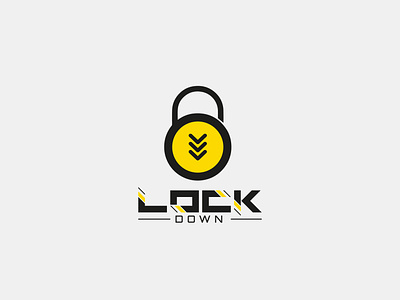Lock down logo design app branding creative design icon illustration lock lock down logo security vector