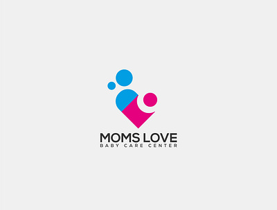 MOMS LOVE- Baby health care center logo baby care creative design health care hospital logo medical minimal modern mom mother pharma