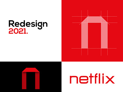 Netflix logo redesign | Letter mark | Modern logo