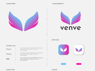 Abstract mark V  logo | Brand identity design