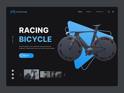 Eco Friendly Bicycle Landing Page design landingpage ui web