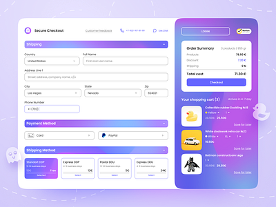 Checkout — Daily UI Challenge app card challenge checkout daily ui challenge delivery design figma payment shipping shopping cart ui ui design ui ux user interface ux web web design webflow website