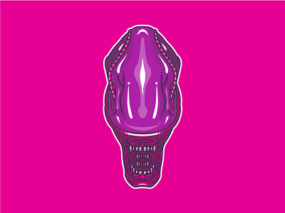 Alien Xenomorph alien aliens illustration ilustracion mishraim pink rosa verctor xenomorfo xenomorph
