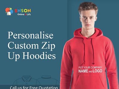 Personalise Custom Zip Up Hoodies