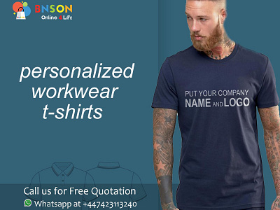 personalized workwear t shirts