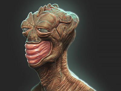 Alien Portrait Unus 3d 3d sculpting alien bust portrait sculpting zbrush