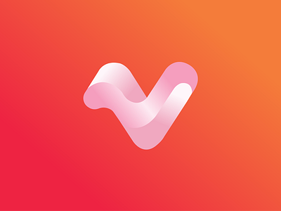 V letter Modern logo