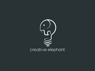 CREATIVE ELEPHANT abstarctlogo branding branding identity bulblogo creative creative elephant logo creativelogo design iconic logo illustration light logo logo logoconcept logocreator logodesign logodesigner logomaker logotype modernlogo powerlogo