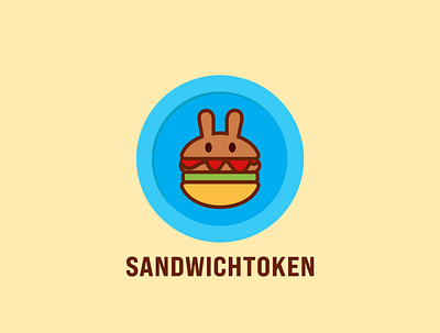Sandwich Token branding identity burger logo cafe cartoon coffee shop creative crypto token currency food logo mascot sandwich logo sandwich token token logo