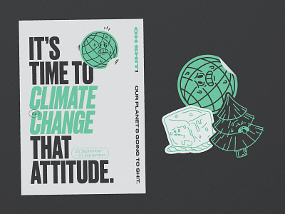 Climate Change That Attitude adobe illustrator climate change environment graphic design illustration stickermule typography