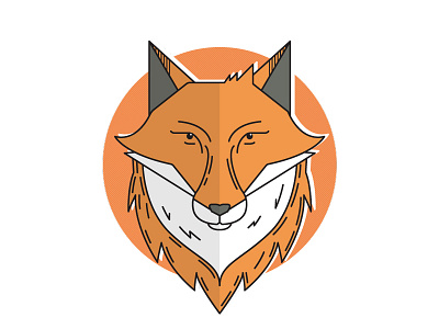 Foxxy animal fox illustration nature portrait vector
