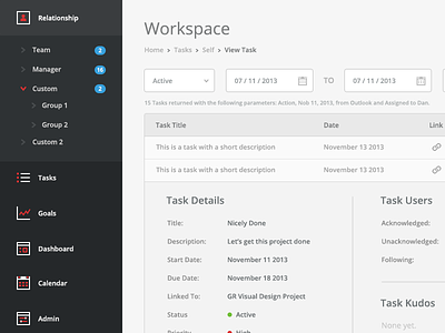 Web App Navigation Menu flat app metro flat design flat web app mike busby user interface user interface design web app web app design