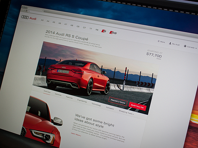 Audi Canada Model Page audi audi canada auto automobile car site mike busby re design