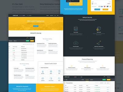 BitGold - Features Page bitgold features gold illustration marketing site mike busby web design