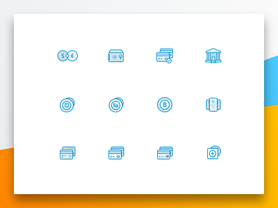 Finance Icons bitcoin bitgold cryptocurrencies dual color icons financial icons fintech goldmoney icon design icons mike busby