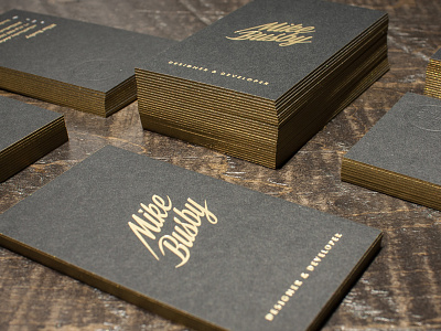 Mike Busby Business Cards business cards card design gold foil mike busby print design