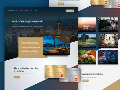 Concierge Marketing Page fin tech goldmoney landing page marketing page mike busby site design web design