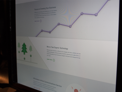 Landing Page Progress - WIP clean concept graph home page landing page mike busby modern trees