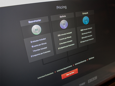 Pricing Table design buttons dark ui mike busby price pricing table ui user interface