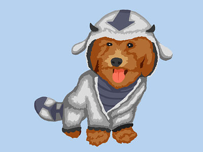 Goldipa avatar costume cute dog dog illustration doodle fluffy golden illustration pet puppy