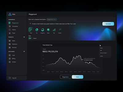 AI ai animation app artificial intelligence charts graphic design graphs ui ux